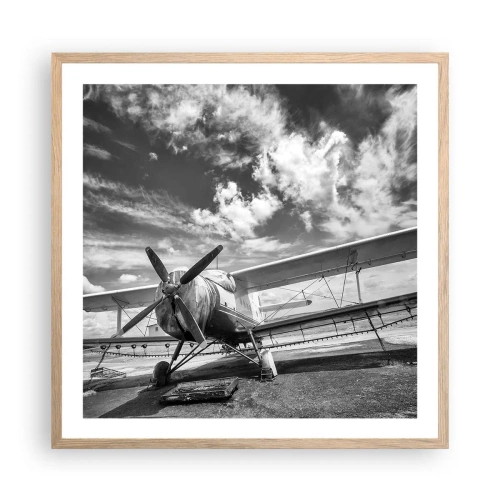 Poster in cornice rovere chiaro - Non vedo l'ora! - 60x60 cm