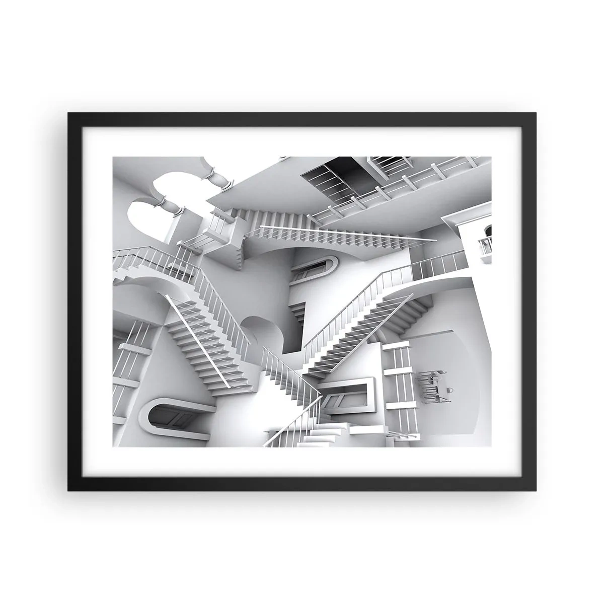 Poster in cornice nera - Il paradosso dello spazio - 50x40 cm