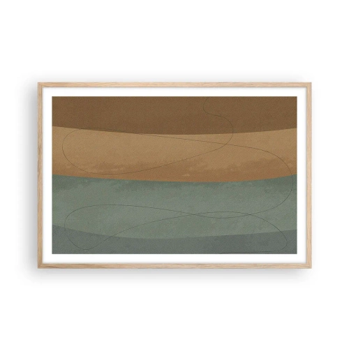Poster in cornice rovere chiaro - Composizione orizzontale - 91x61 cm
