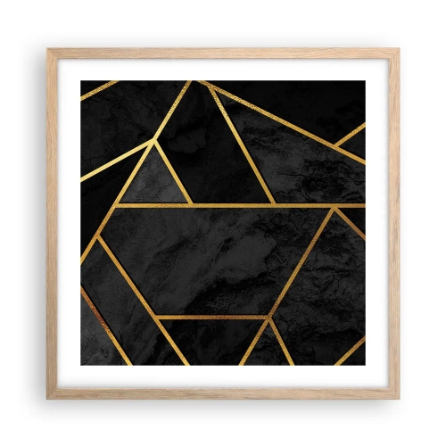 Poster in cornice rovere chiaro - Oscurità e luce - 50x50 cm
