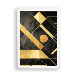 Poster in cornice bianca - Sole del deserto - 70x100 cm