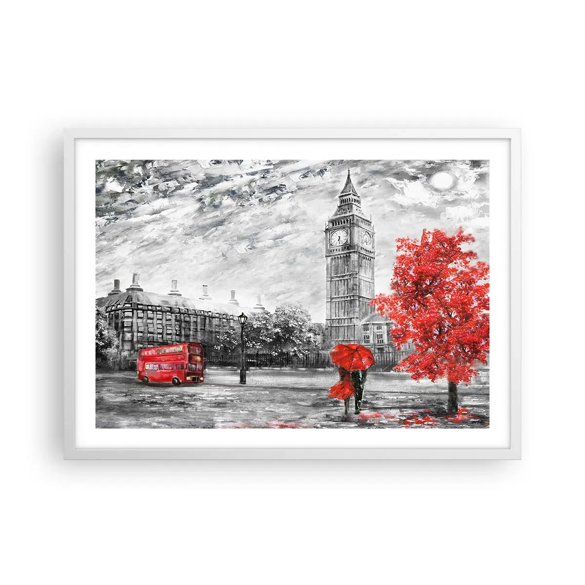 Poster in cornice bianca - Un giorno eccitante - 70x50 cm