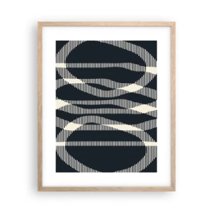 Poster in cornice rovere chiaro - Tentativo di rompere l'oscurità - 40x50 cm