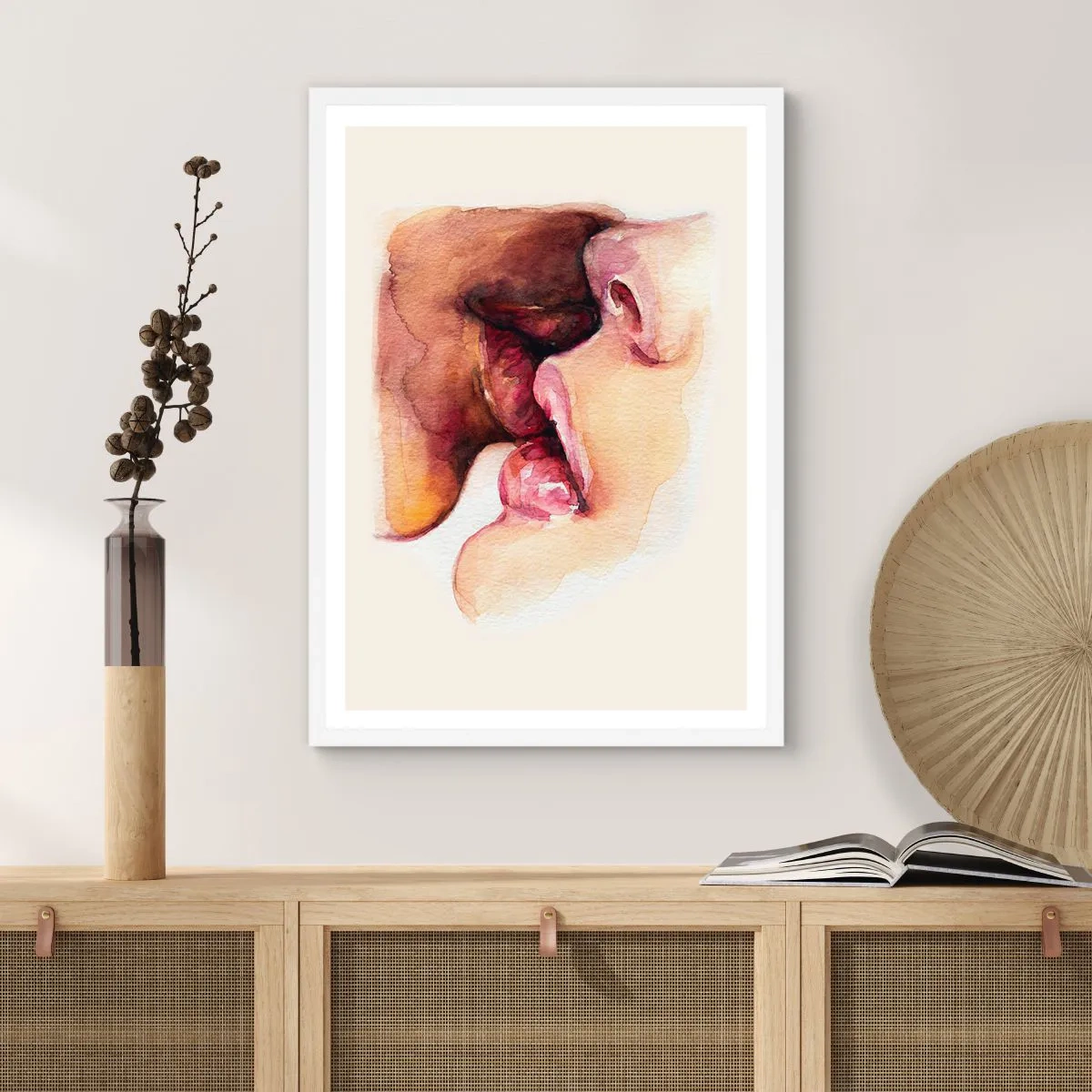 Poster in cornice bianca - Come notte e giorno, terra e cielo - 50x70 cm