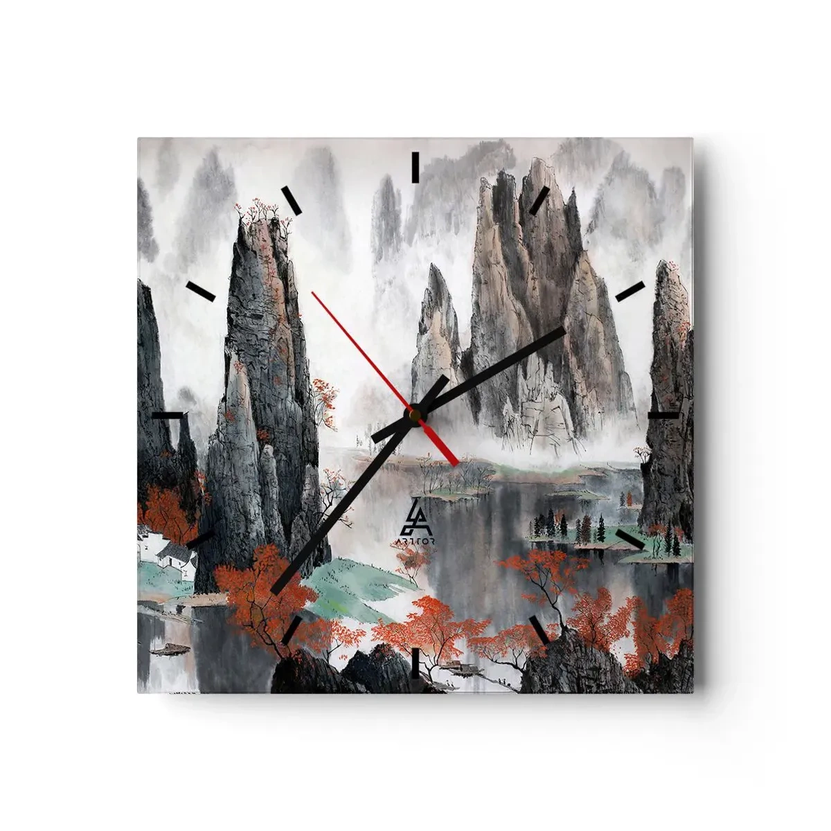 Orologio da parete - Orologio in Vetro - Protettori potenti - 40x40 cm