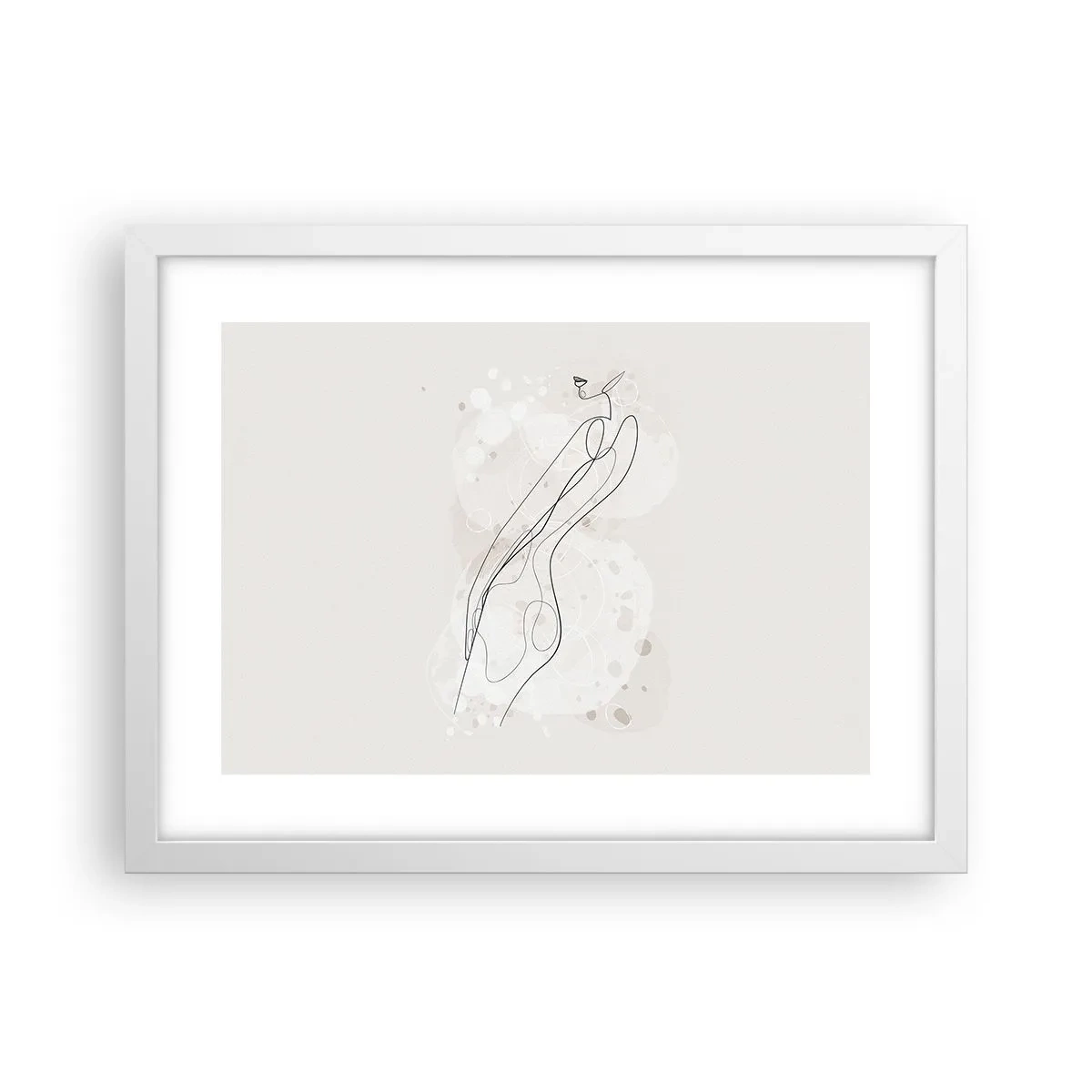 Poster in cornice bianca - Errando con lo sguardo - 40x30 cm