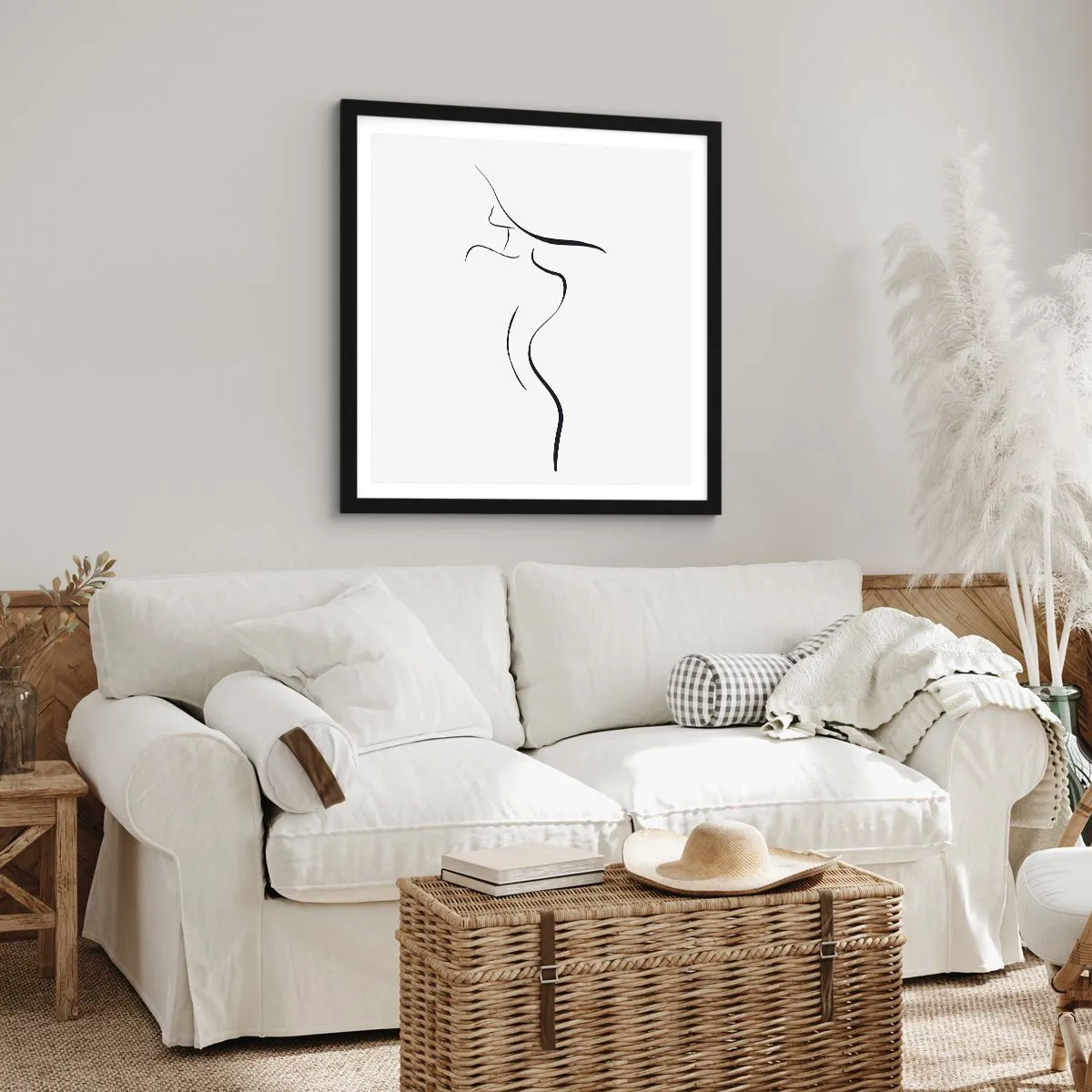 Poster in cornice nera - Inafferrabile come un'onda - 60x60 cm