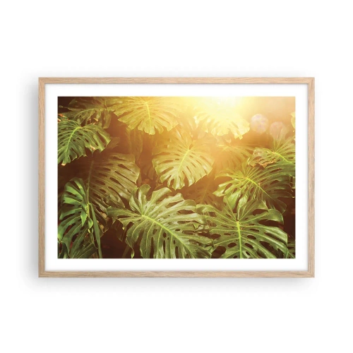 Poster in cornice rovere chiaro - Entrando nel verde... - 70x50 cm