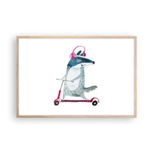 Poster in cornice rovere chiaro - Tassi di gioia - 91x61 cm