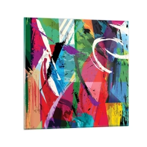 Quadro su vetro - Veloce, vivo e saltellante - 70x70 cm