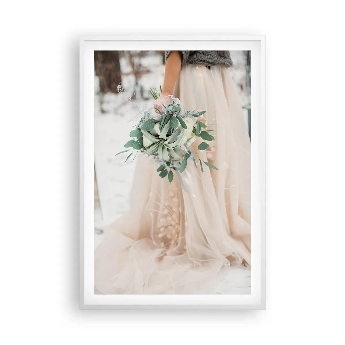 Poster in cornice bianca - E vissero felici e contenti - 61x91 cm