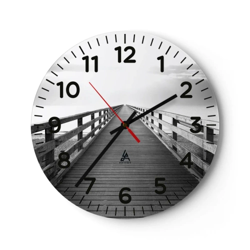 Orologio da parete - Orologio in Vetro - Sempre più lontano - 30x30 cm