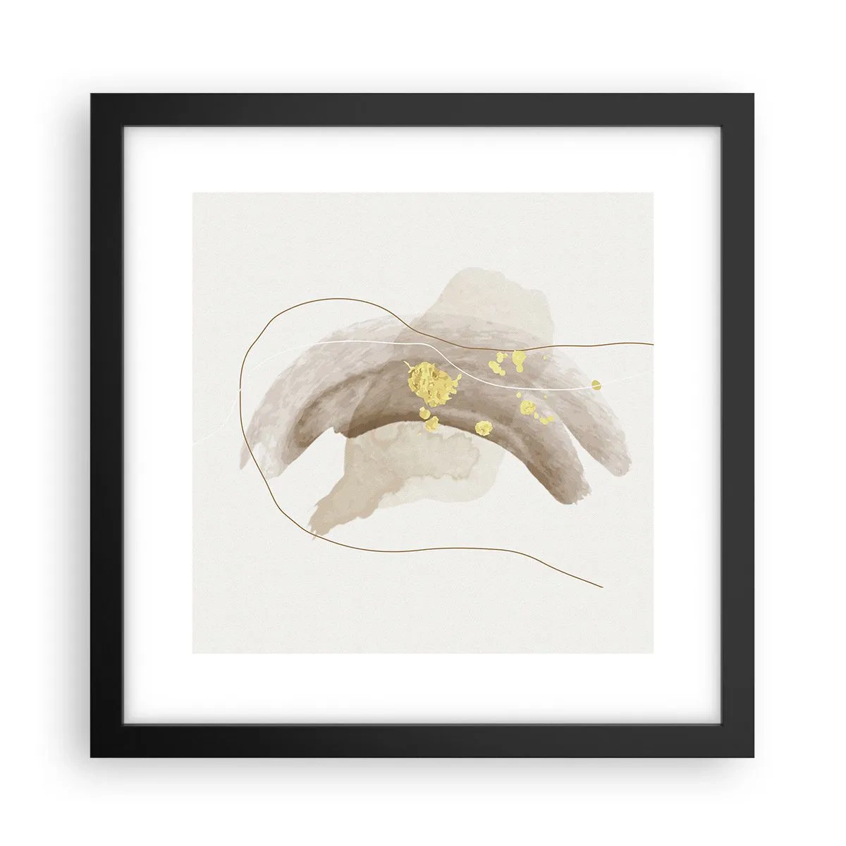 Poster in cornice nera - Incontro nello spazio - 30x30 cm