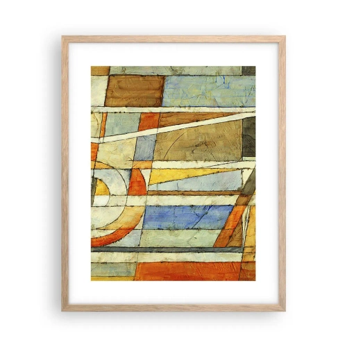 Poster in cornice rovere chiaro - Cubismo in cantiere - 40x50 cm