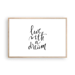 Poster in cornice rovere chiaro - Of course - 91x61 cm