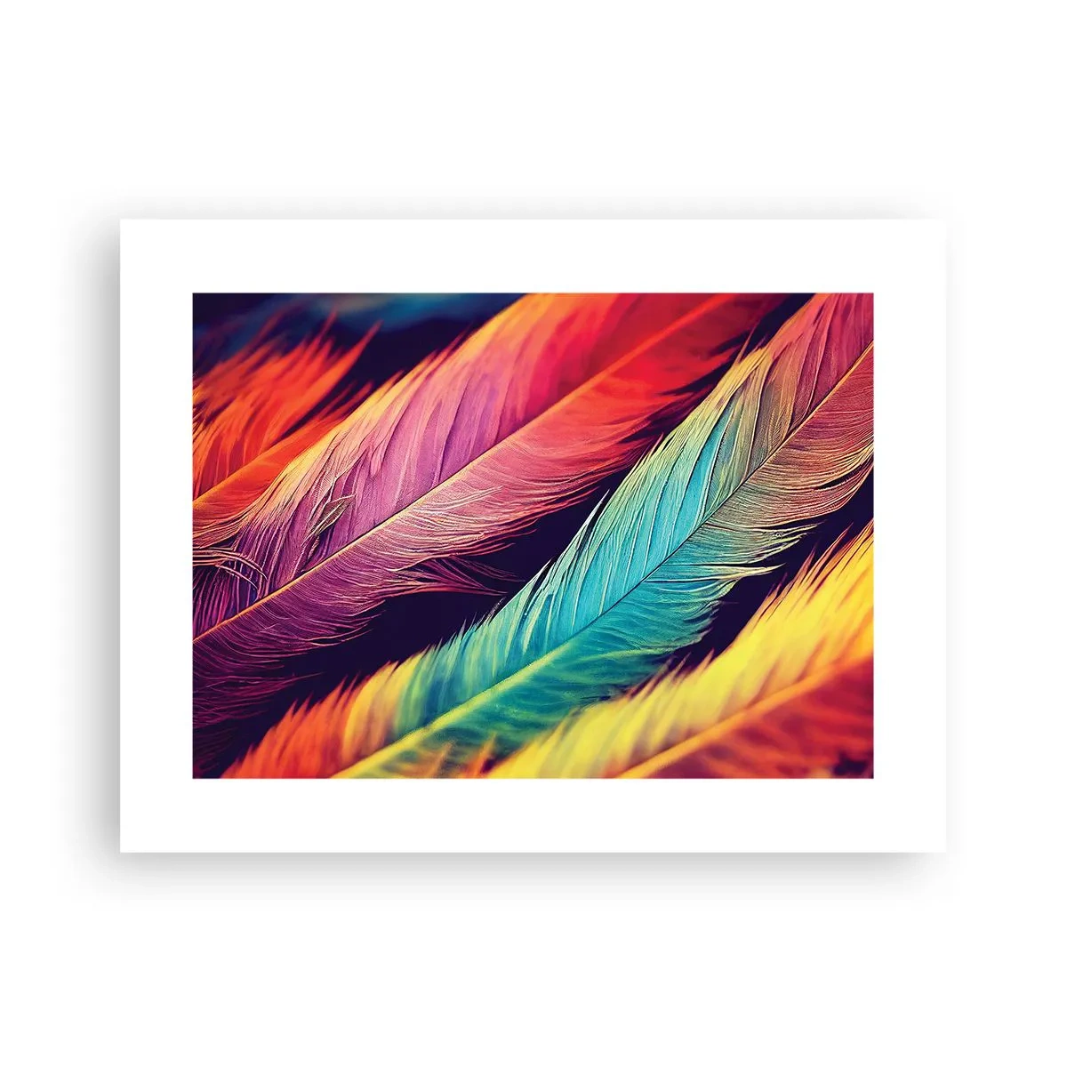 Poster - Arcobaleno piumato - 40x30 cm