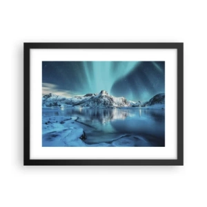 Poster in cornice nera - Notte di luce - 40x30 cm