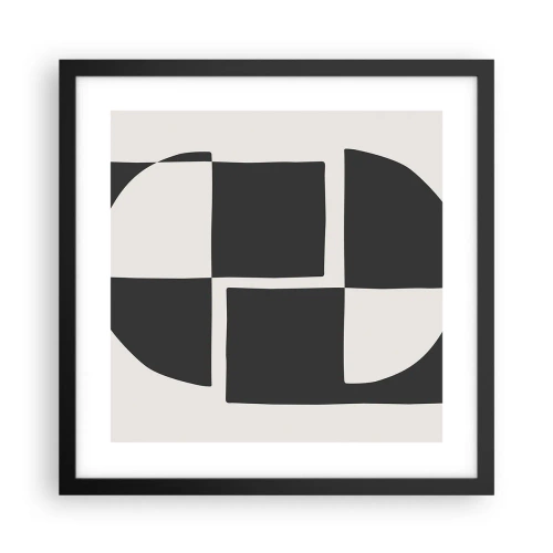 Poster in cornice nera - Antitesi - sintesi - 40x40 cm
