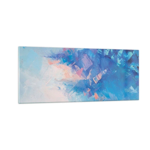 Quadro su vetro - Astrazione invernale - 100x40 cm