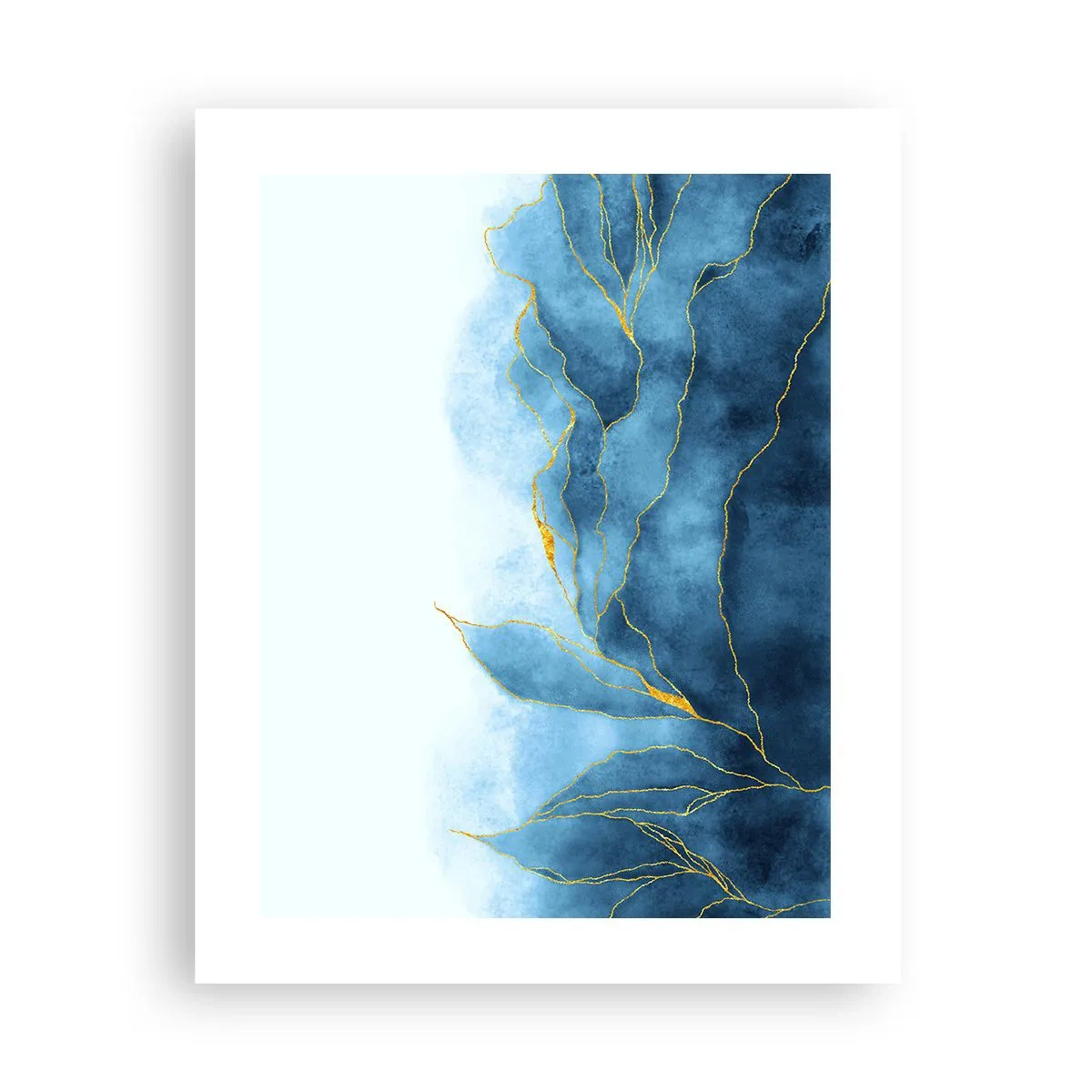 Poster - Blu nell'oro - 40x50 cm