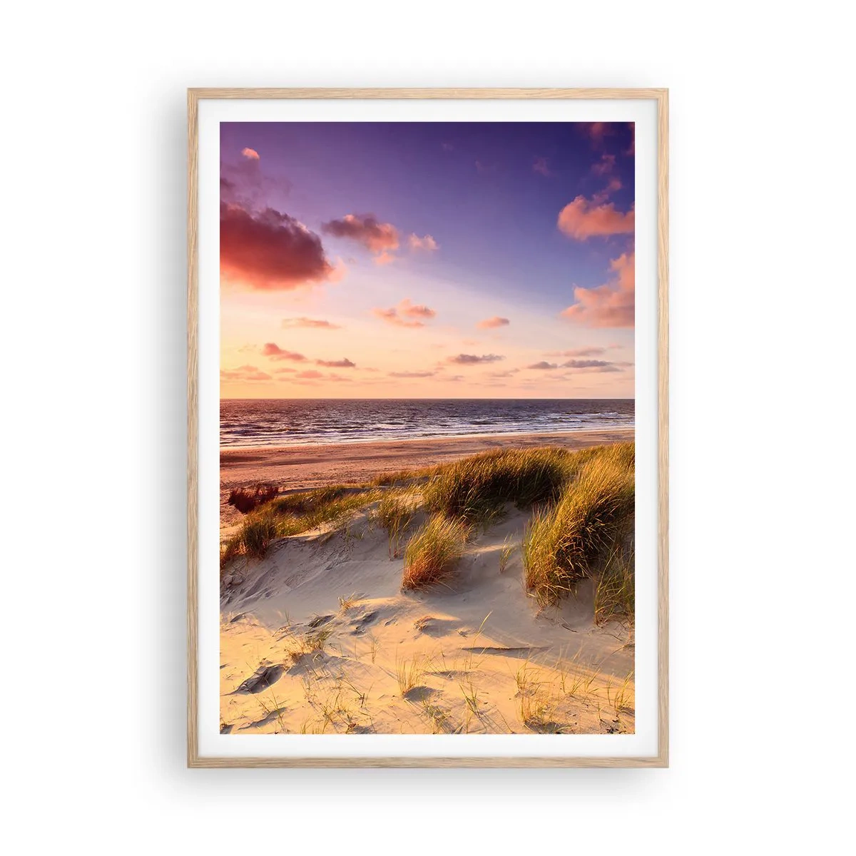 Poster in cornice rovere chiaro - L'aria già profuma di estate - 70x100 cm