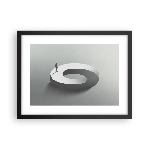 Poster in cornice nera - Prova a cavartela - 40x30 cm