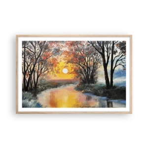 Poster in cornice rovere chiaro - Atmosfera autunnale - 91x61 cm