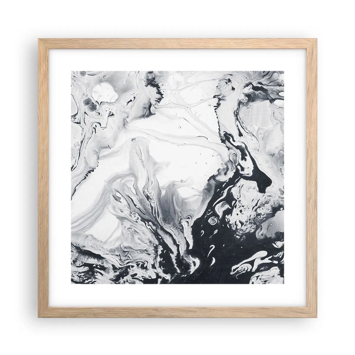 Poster in cornice rovere chiaro - Il centro della terra - 40x40 cm