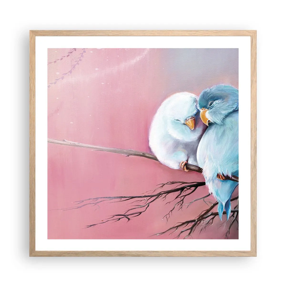 Poster in cornice rovere chiaro - Che cosa aggiungere? - 60x60 cm