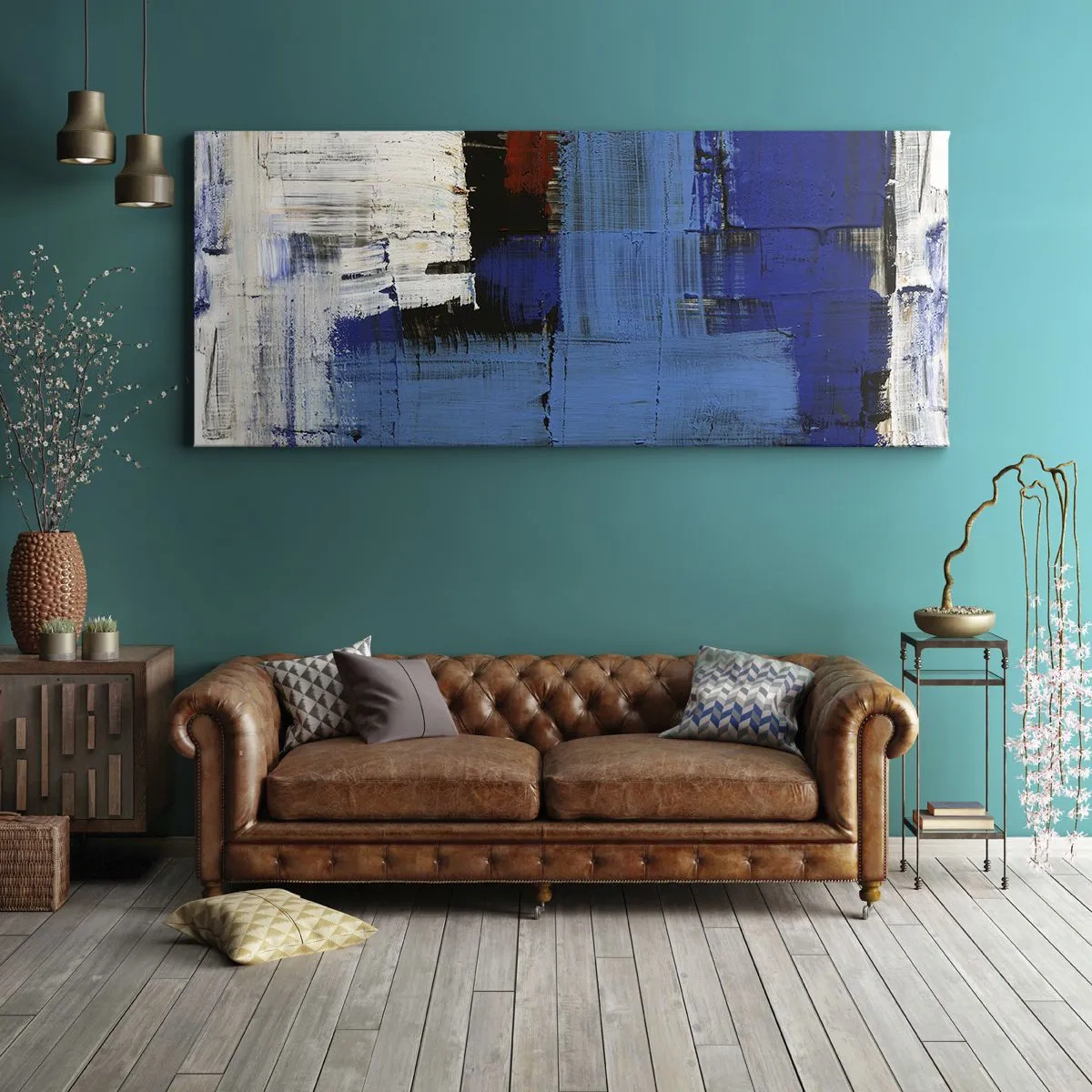 Quadro su tela - Stampe su Tela - I segreti del blu - 100x40 cm