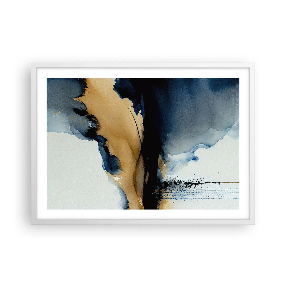 Poster in cornice bianca - Dietro la cortina - 70x50 cm