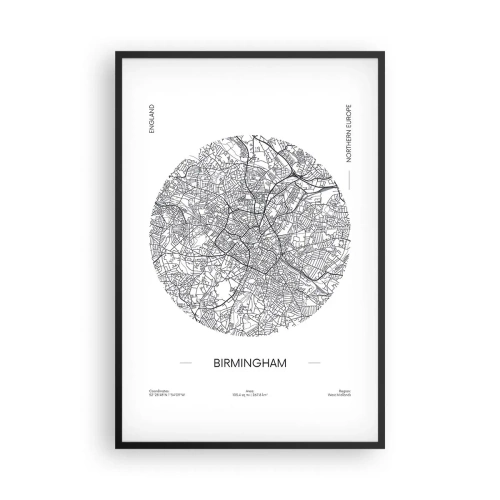 Poster in cornice nera - Anatomia di Birmingham - 61x91 cm