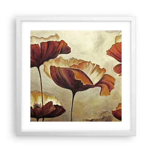 Poster in cornice bianca - Nei prati e nei campi - 40x40 cm