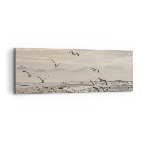 Quadro su tela - Stampe su Tela - Brusio del mare, canto degli uccelli - 90x30 cm