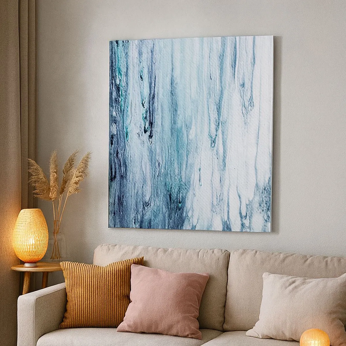 Quadro su tela - Stampe su Tela - Ghiaccio blu - 30x30 cm