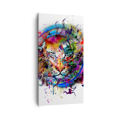 Quadro su tela - Stampe su Tela - Si nasconde dietro un velo arcobaleno - 55x100 cm