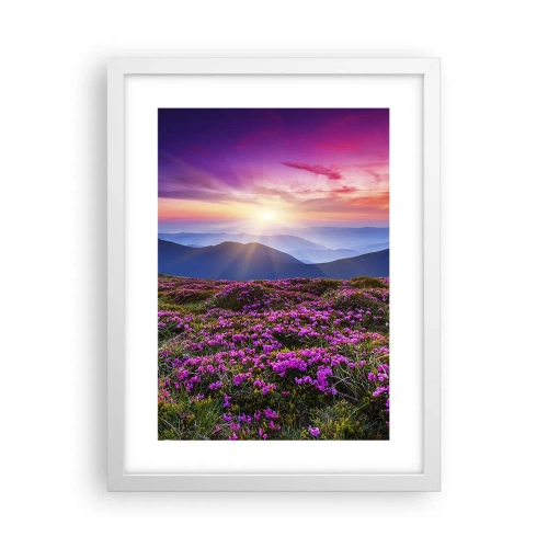 Poster in cornice bianca - Il profumo dei fiori freschi del campo - 30x40 cm