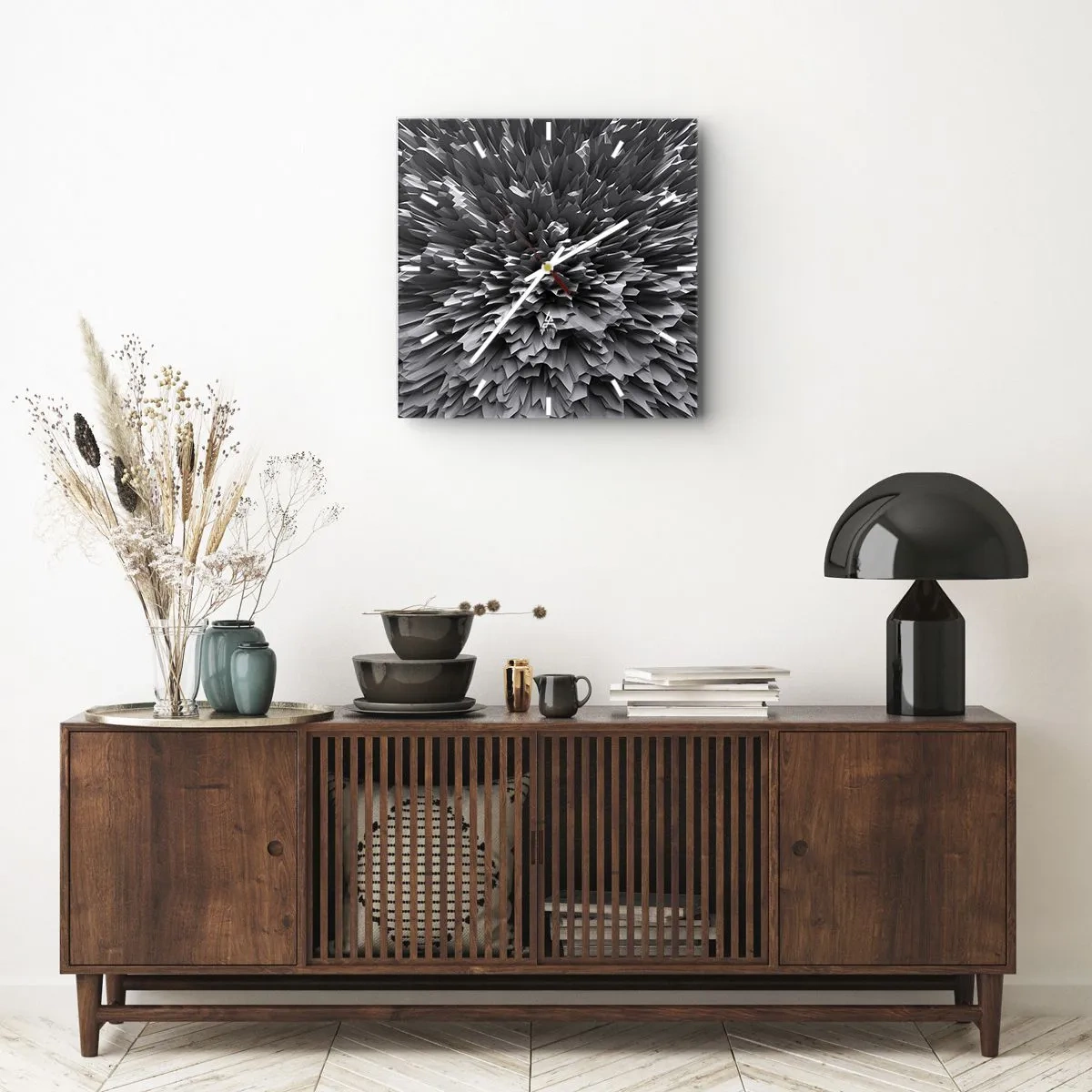 Orologio da parete - Orologio in Vetro - Spigolosità massima - 40x40 cm