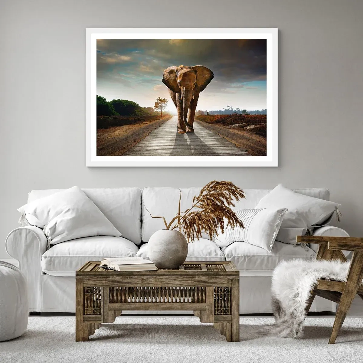 Poster in cornice bianca - E non nel negozio di cristalli - 70x50 cm