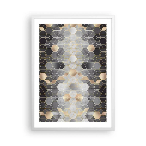 Poster in cornice bianca - Composizione di diamante - 50x70 cm