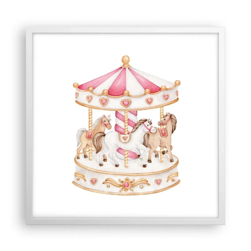Poster in cornice bianca - Il dolce mondo dell'infanzia - 50x50 cm