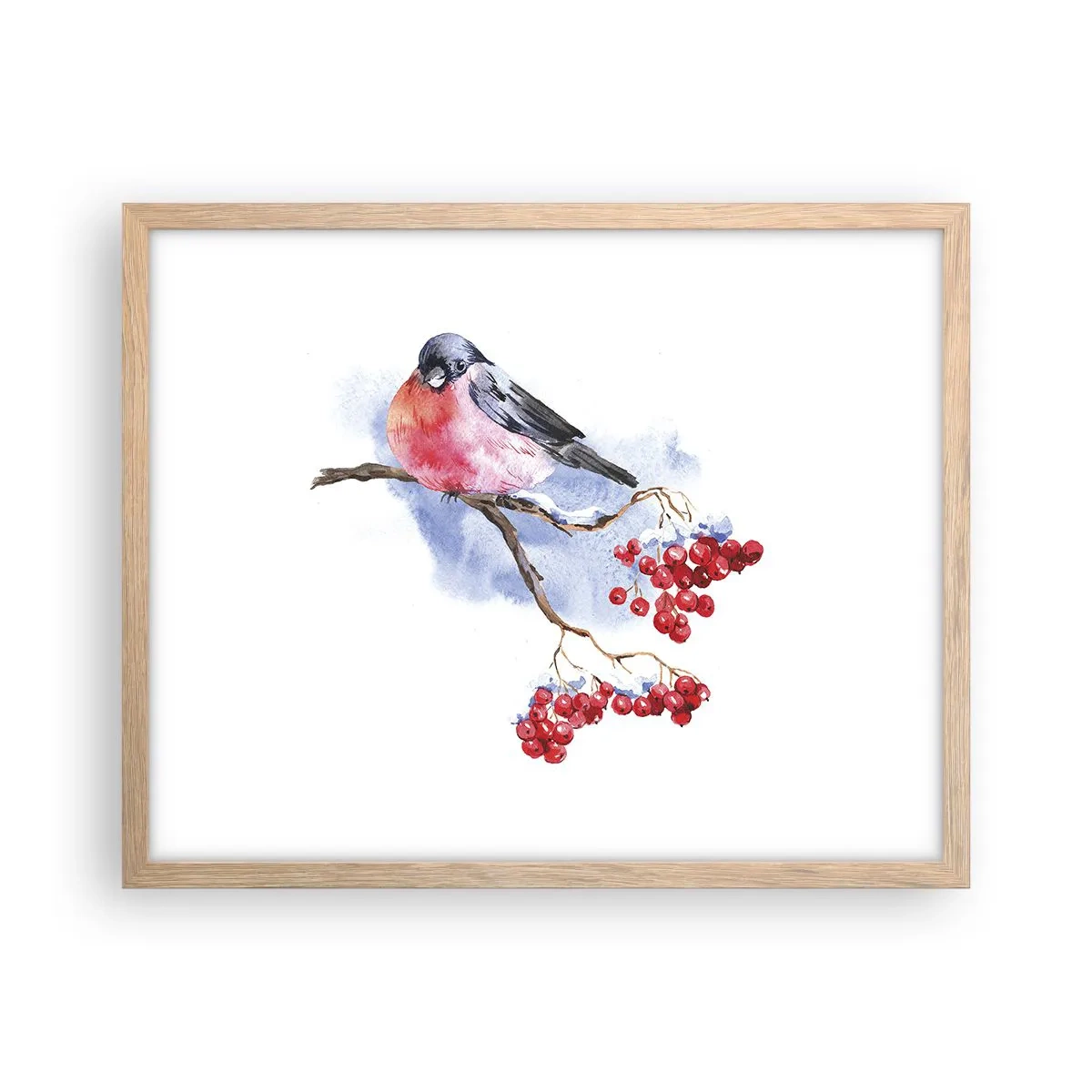 Poster in cornice rovere chiaro - L'inverno a colori - 50x40 cm