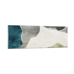 Quadro su vetro - Composizione mosaico con filo d'oro - 90x30 cm