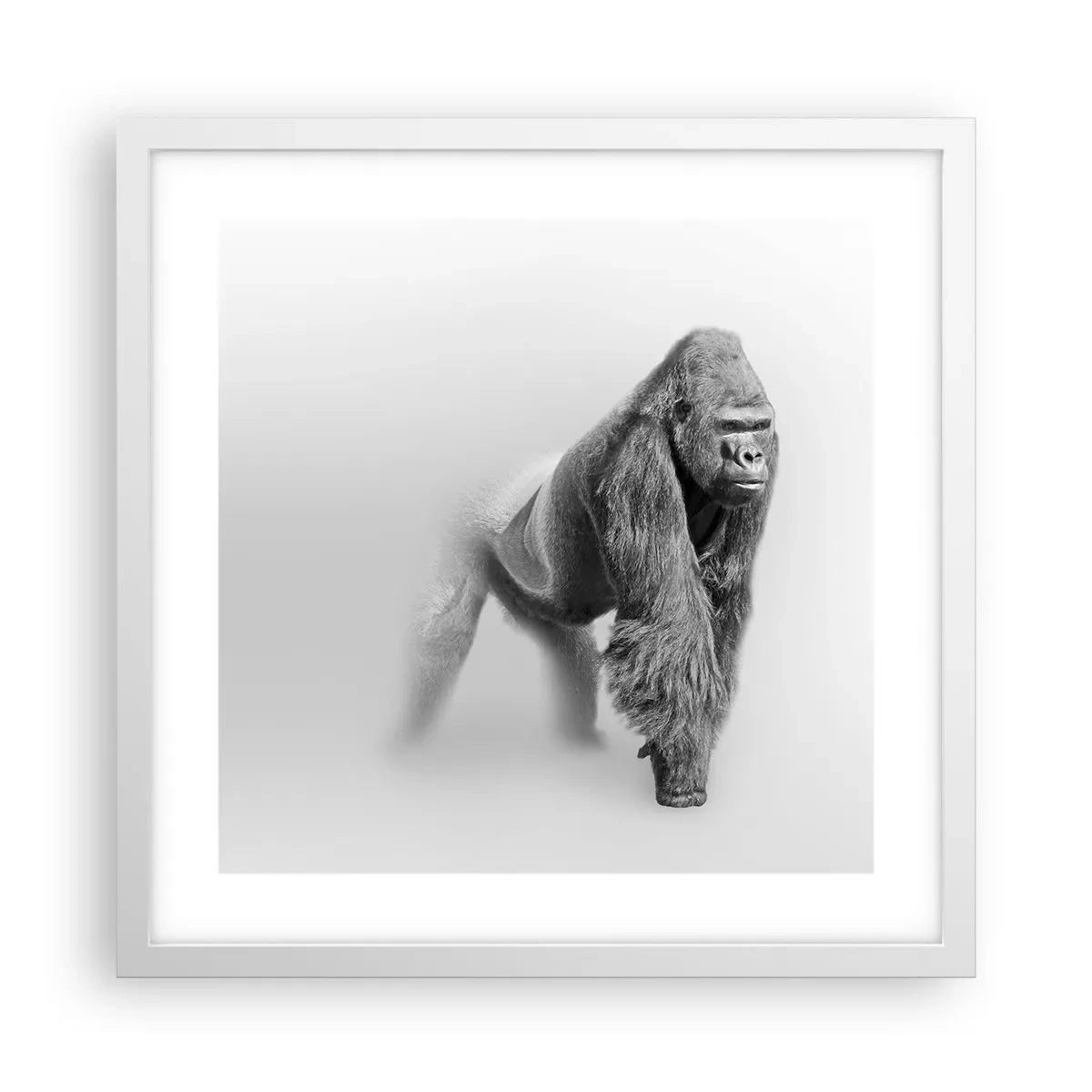 Poster in cornice bianca - Sicuro della propria forza - 40x40 cm