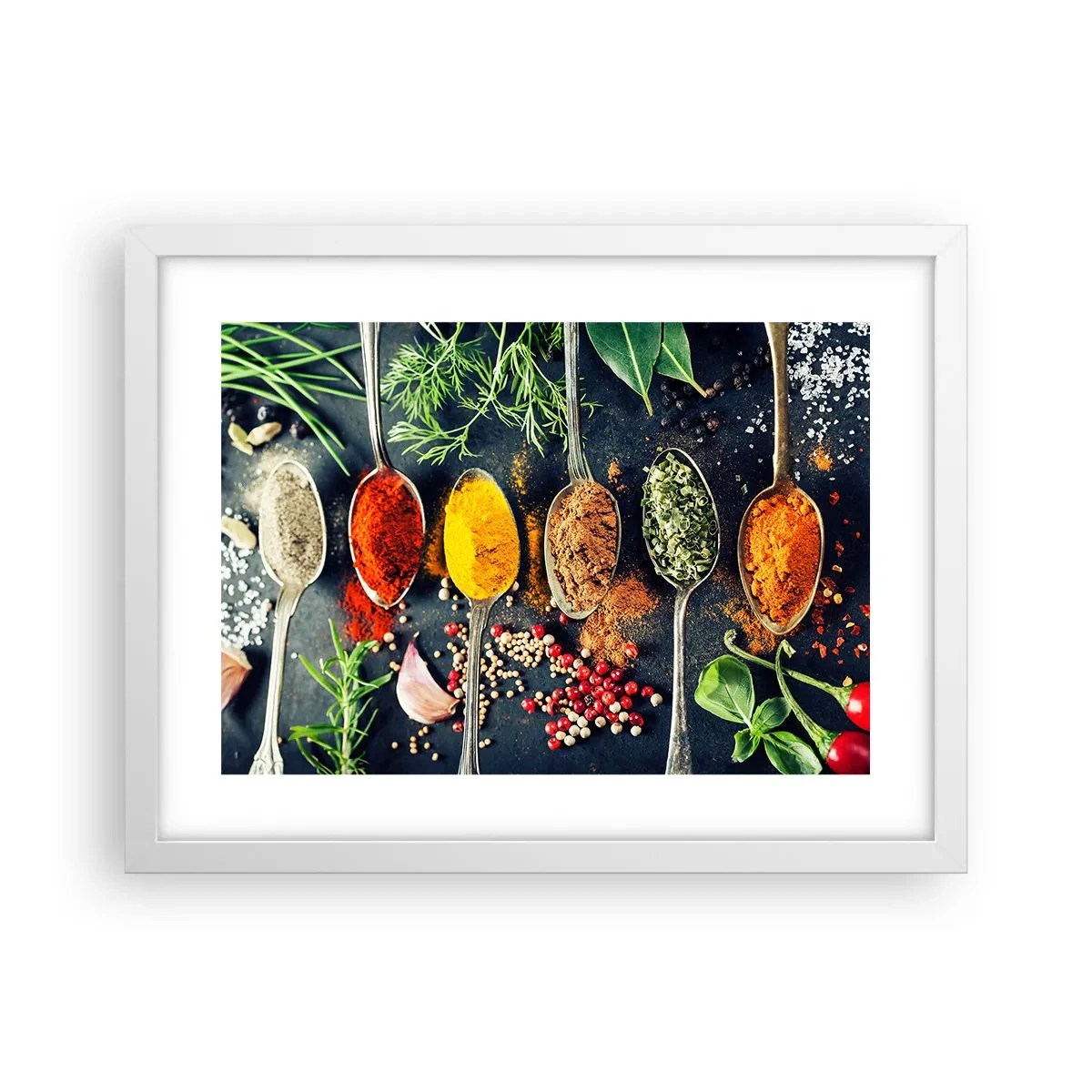 Poster in cornice bianca - Magie gastronomiche - 40x30 cm