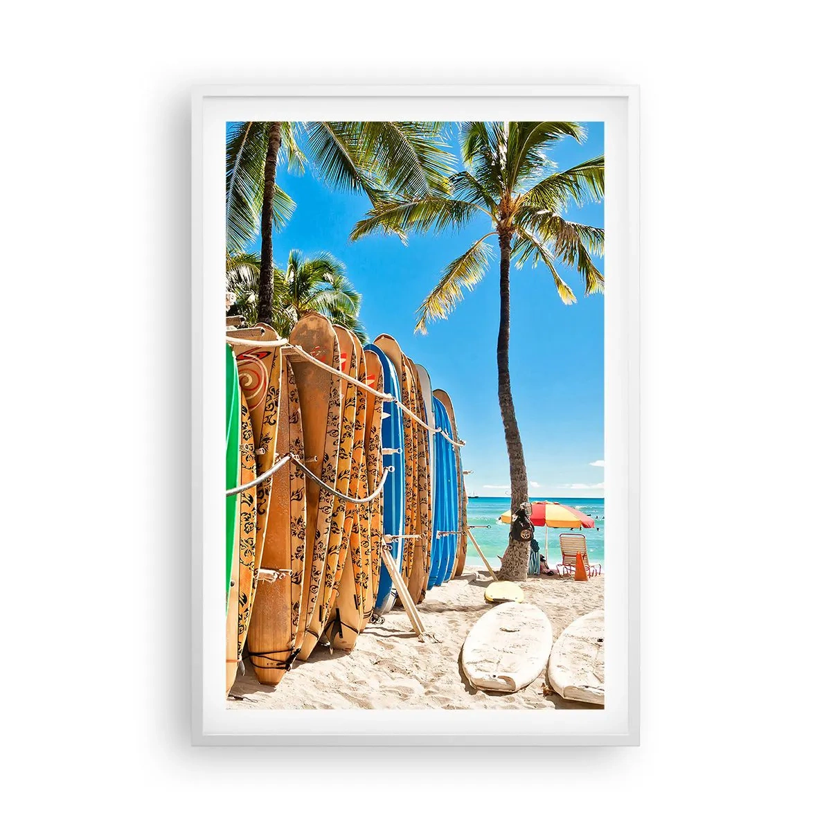 Poster in cornice bianca - Divertimento sotto il sole - 61x91 cm