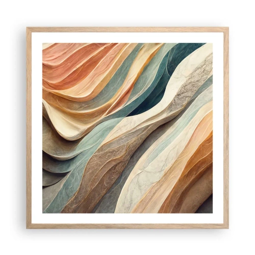 Poster in cornice rovere chiaro - L'attimo prima del cambiamento - 60x60 cm