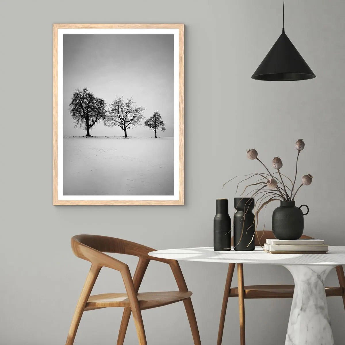 Poster in cornice rovere chiaro - Cosa sognano? - 30x40 cm