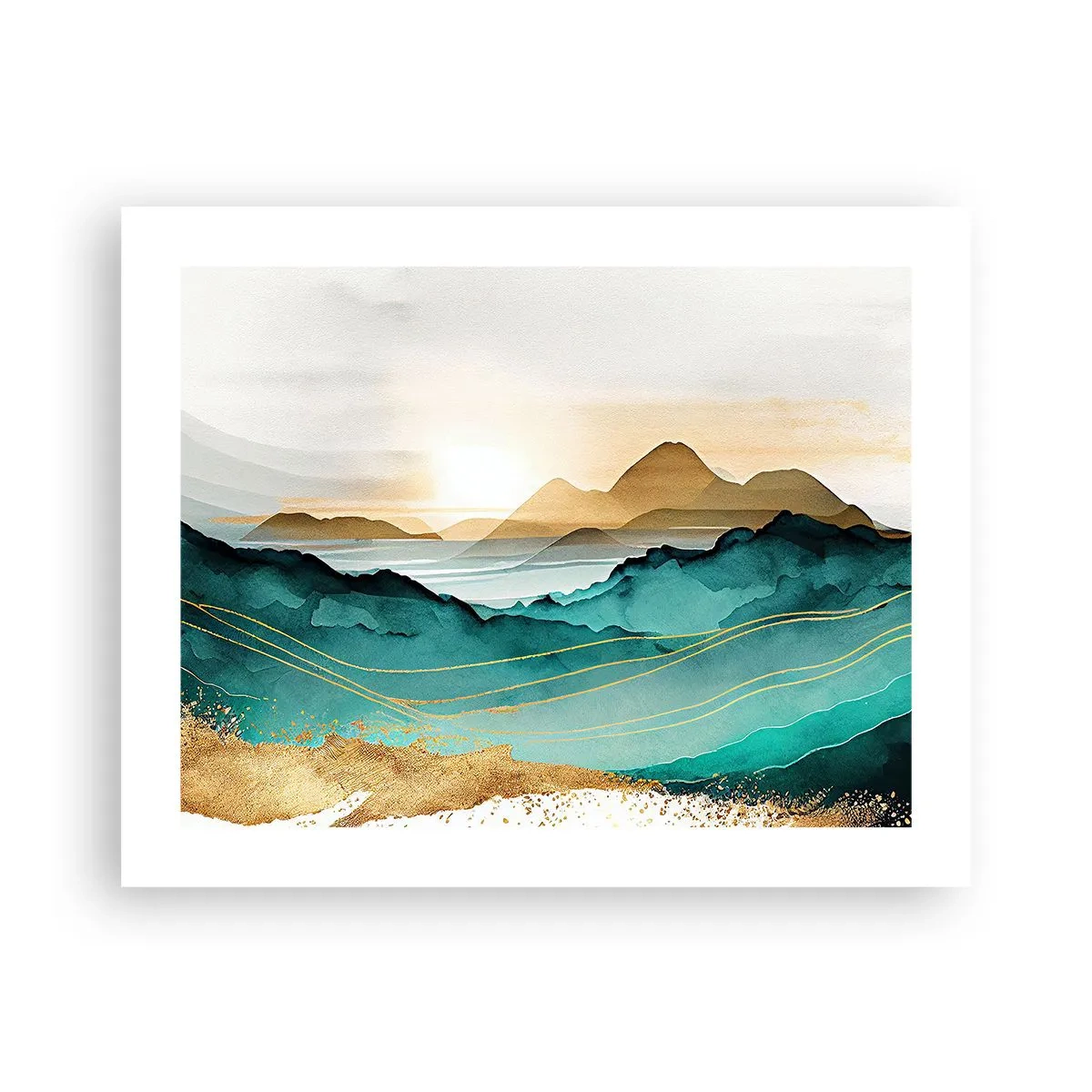 Poster - Paesaggio ai confini dell'astrazione - 50x40 cm