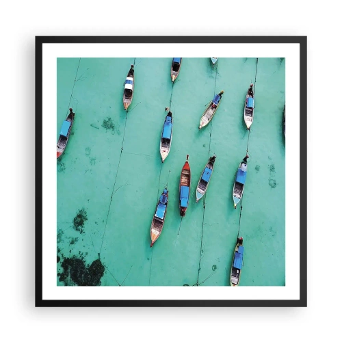 Poster in cornice nera - In gioiosa attesa - 60x60 cm